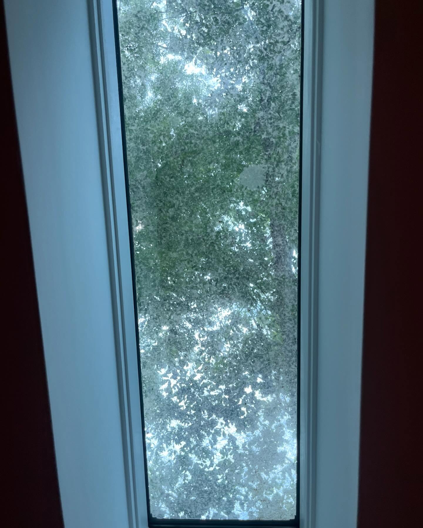 Dirty window before cleaning